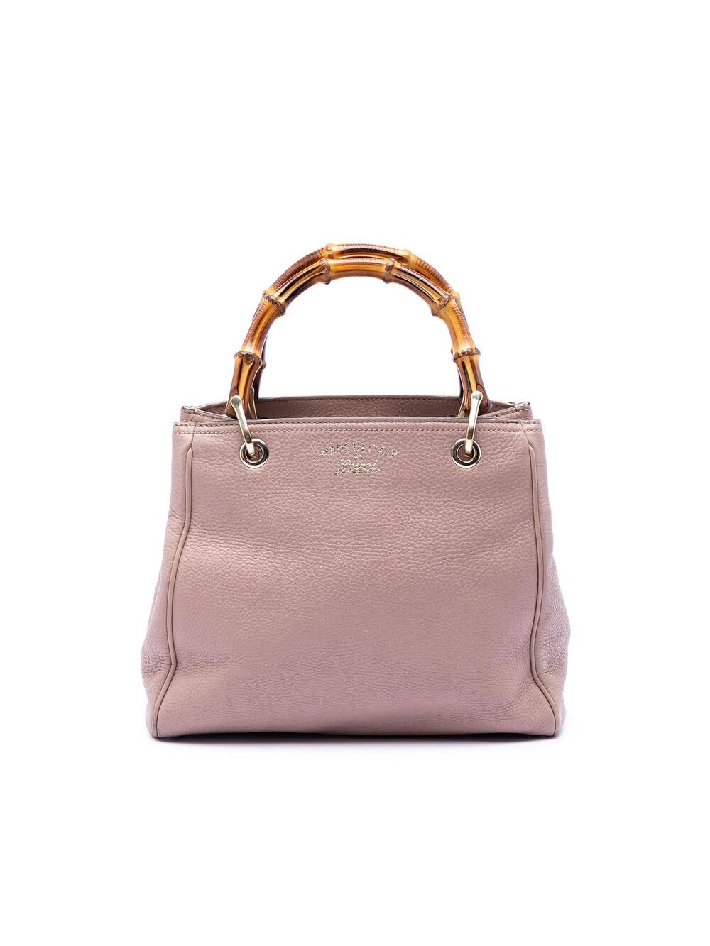 Gucci Small Calfskin Bamboo Shopper #284190G62B